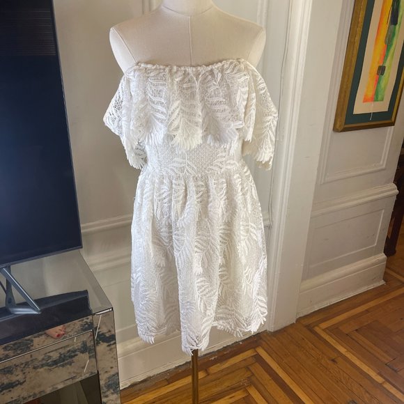 Lovers and Friends x REVOLVE Dream Vacay Dress, White, Off Shoulder, Small - Picture 8 of 15